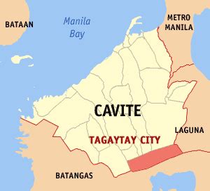 Elevation of Tagaytay City, Cavite, Philippines .